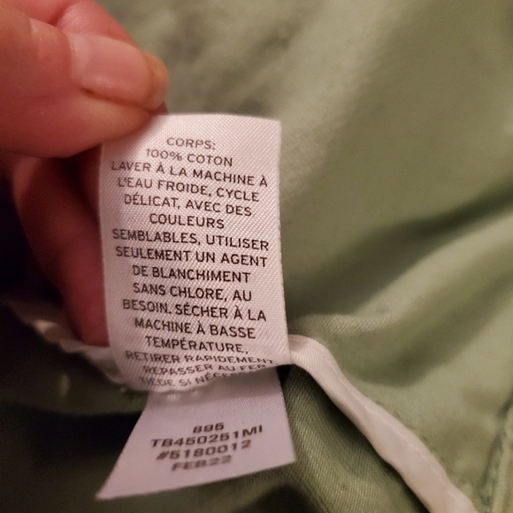 Treasure & Bond Stand Collar Cotton Twin Jacket in Green basil L NWT - Picture 5 of 5